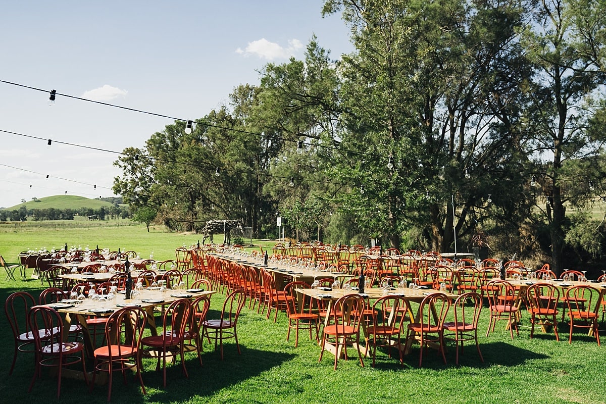 Wedding Reception setup at Burnbrae Wines